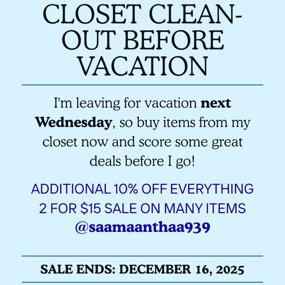 VACATION SOON - BUY BEFORE TUESDAY! ADDITIONAL SALE! - Picture 1 of 1